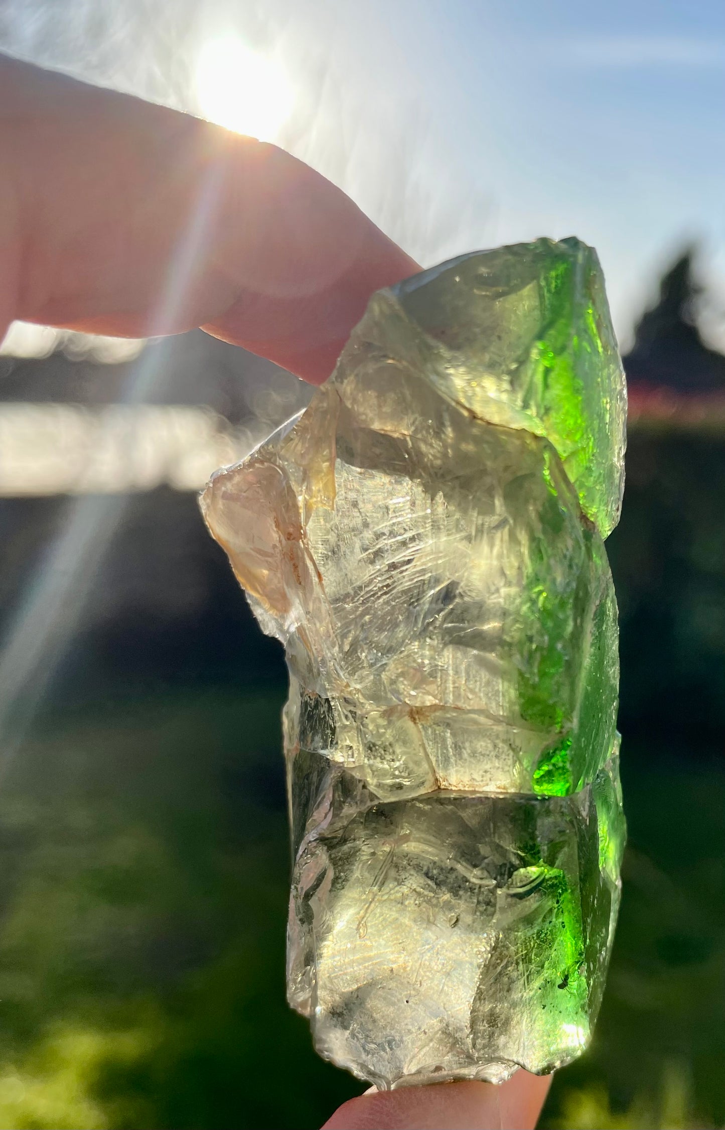 Rare ANDARA• bicolore Kilauea Hawaii LeMUria 70 g ~ cristal quantique 5D / REF 39