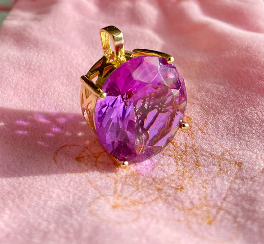 Petit Pendentif ANDARA Flamme violette Metatronic