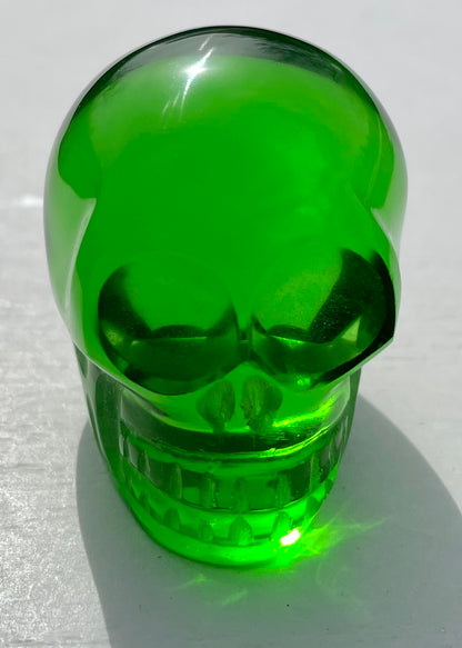 ANDARA onde de forme Crâne cristal Vert 59 g