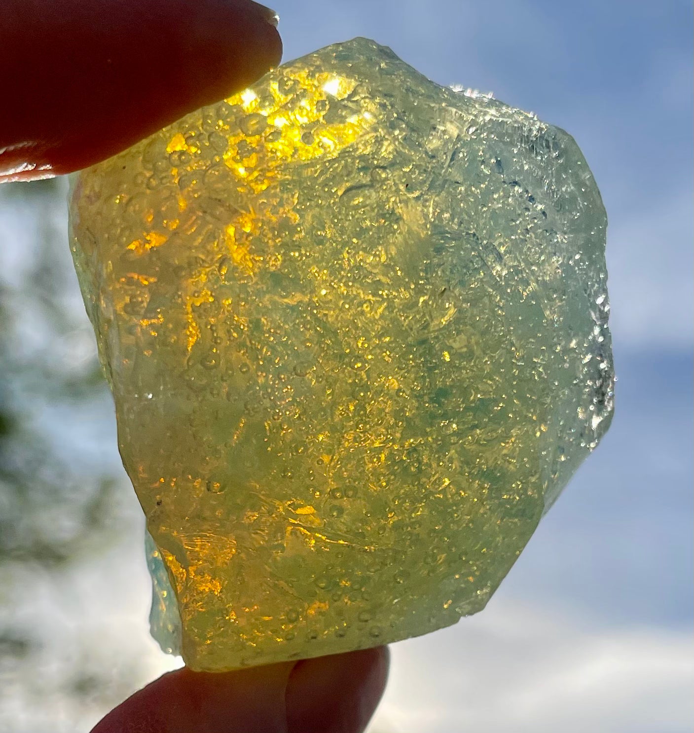 ANDARA•  Diamant Cristallin SeaFoam: Lignée des origines 59 g | Cristaux quantiques 5D