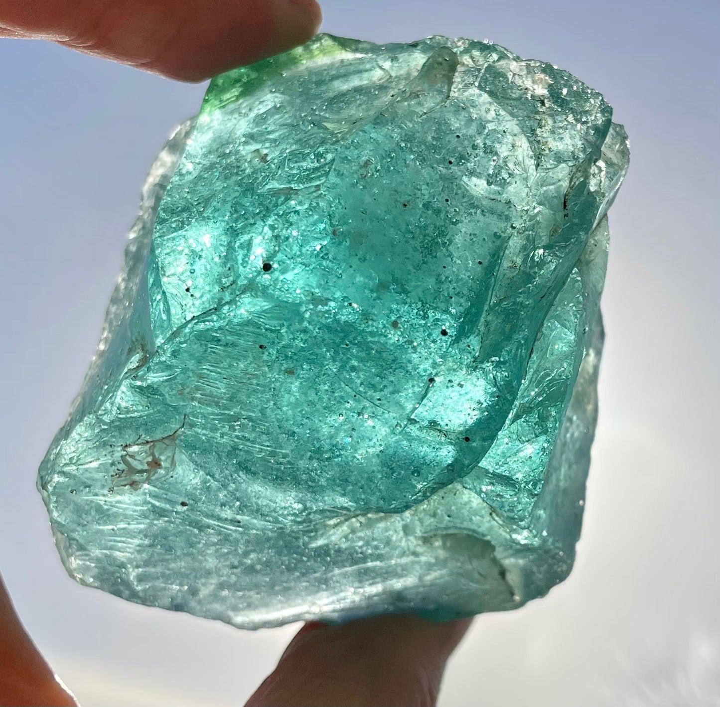 ANDARA• Africain bleuté ~ 153 g  | minéral afrique . REF BB2