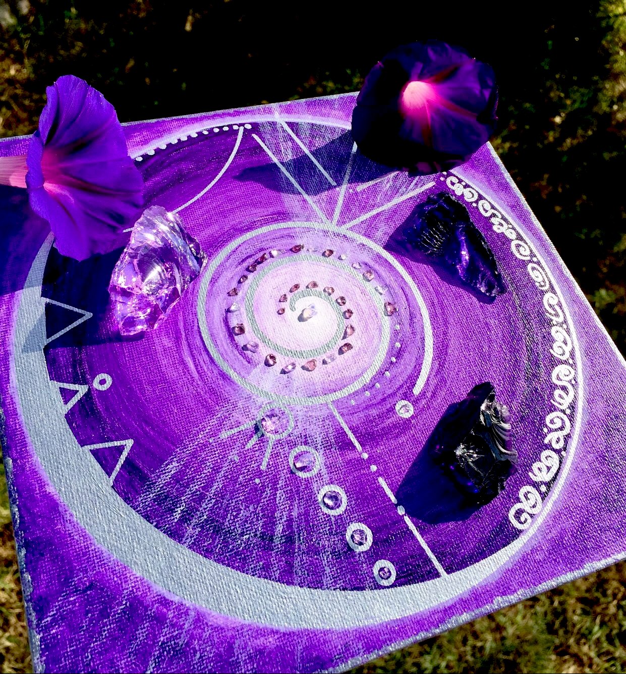 Flamme violette ~ 102 g 💜  Portail ANDARA ensemble grille Cristalline