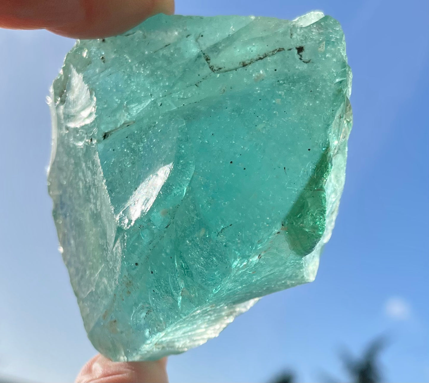 ANDARA• Africain bleuté ~ 153 g  | minéral afrique . REF BB2