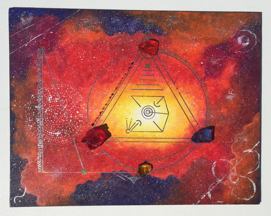 SOLEIL COSMIQUE 4 ANDARA + peinture ~ outil vibratoire