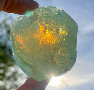 ANDARA•  Diamant Cristallin SeaFoam : Lignée des origines 154 g | Cristaux quantiques 5D