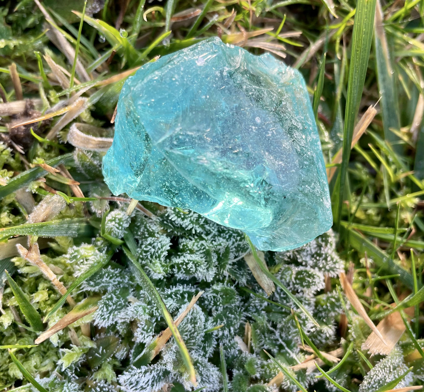 ANDARA Africain Bleu vert irisé 45 g ~  mineral monoatomique