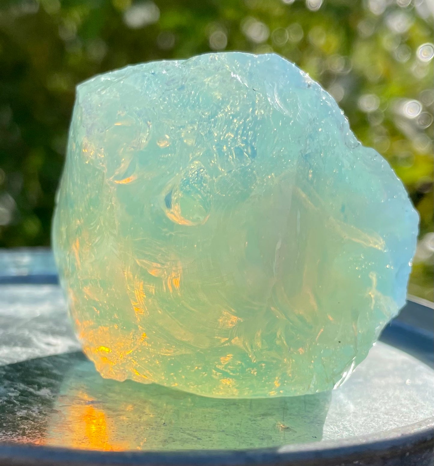ANDARA•  Diamant Cristallin SeaFoam : Lignée des origines 154 g | Cristaux quantiques 5D