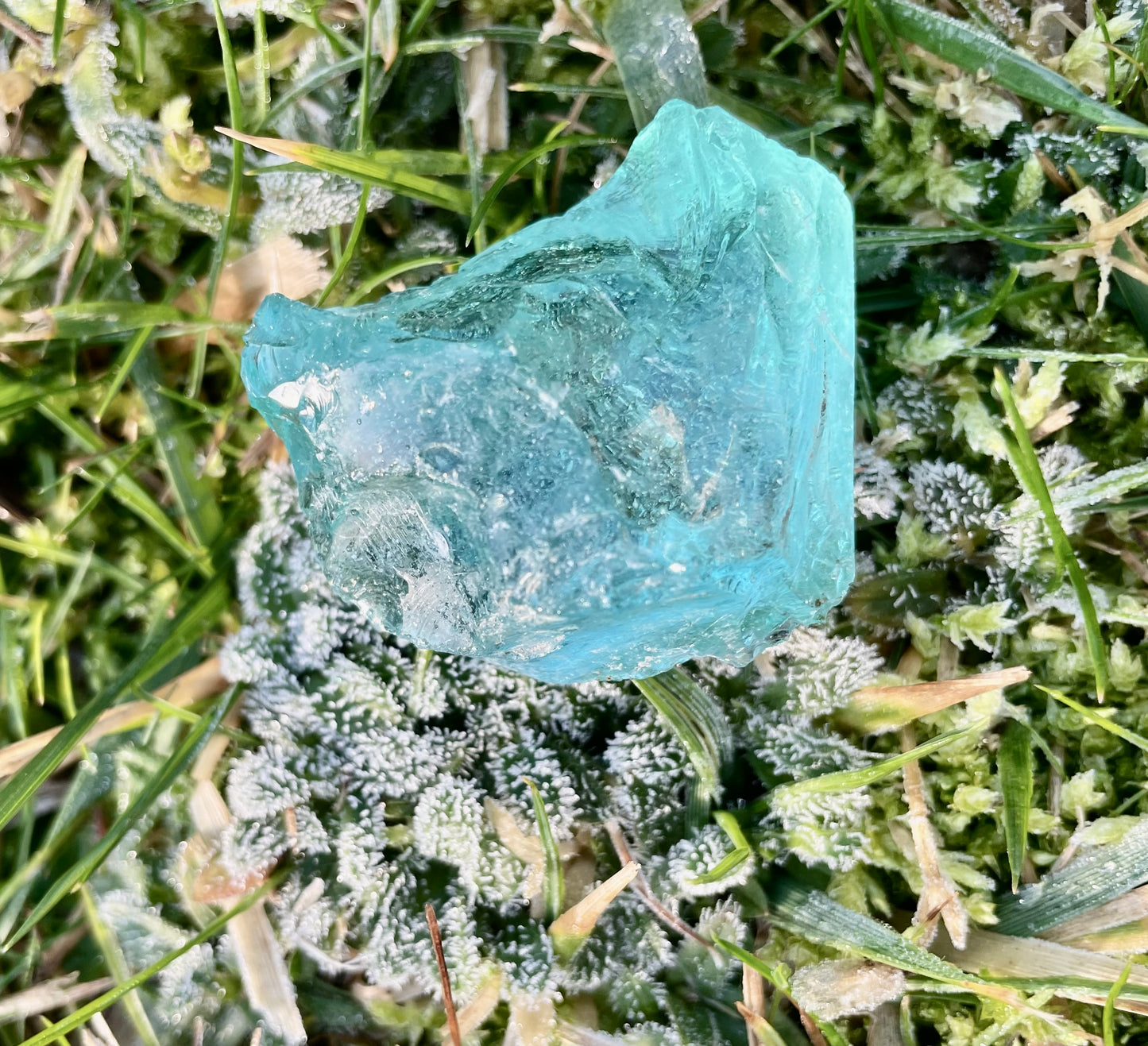 ANDARA Africain Bleu vert irisé 45 g ~  mineral monoatomique