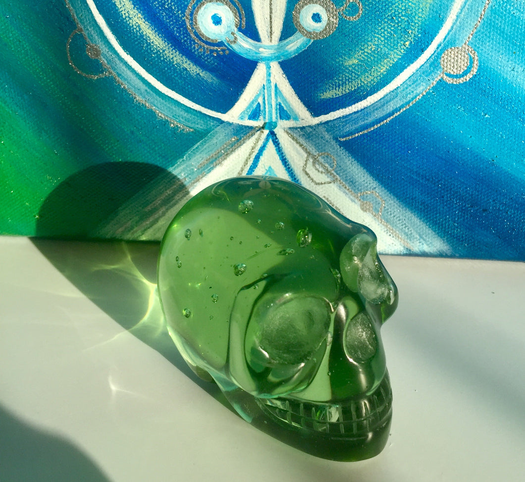 crâne cristal vert andara