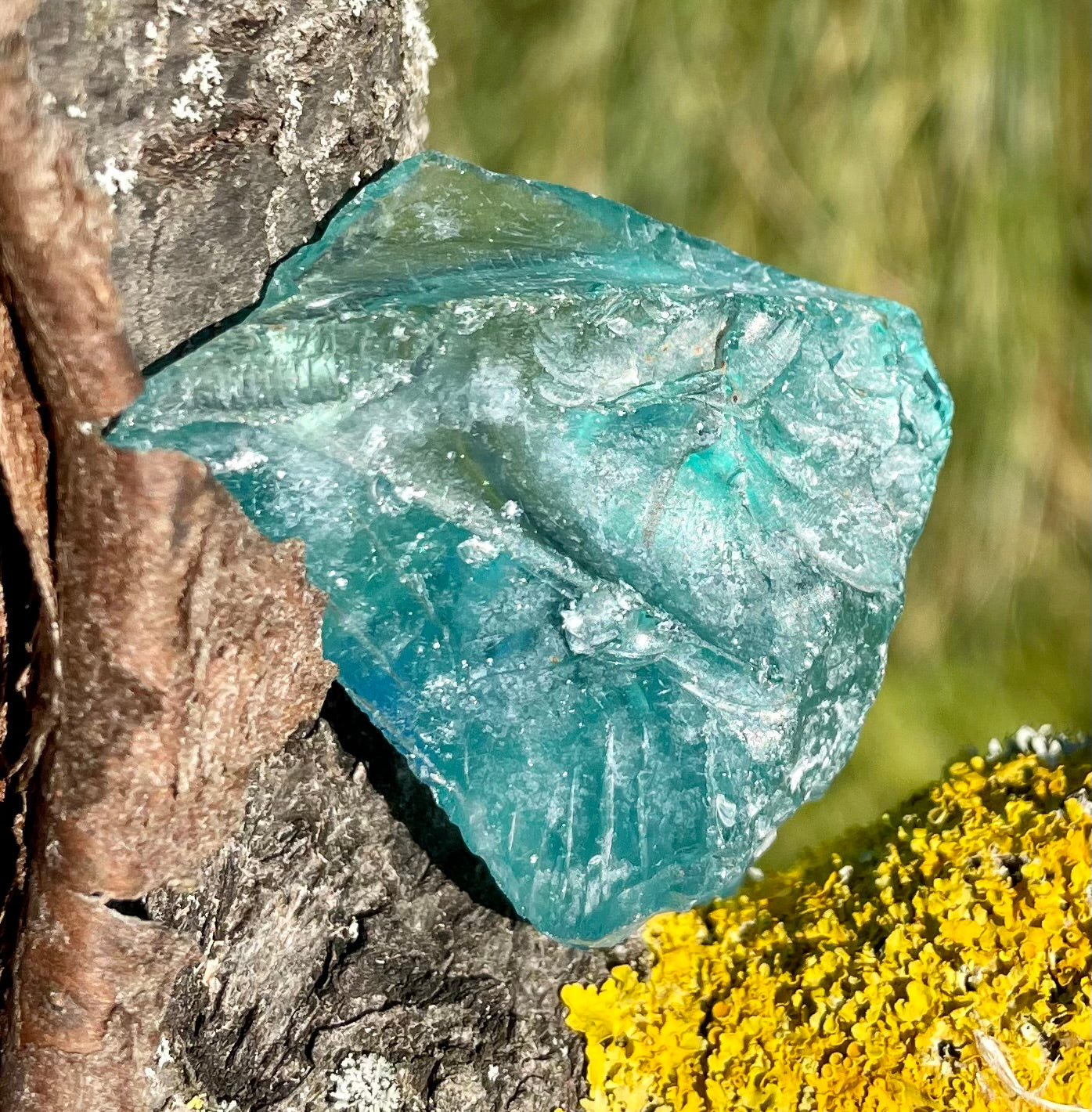 ANDARA Africain Bleu vert irisé 24 g ~  mineral monoatomique