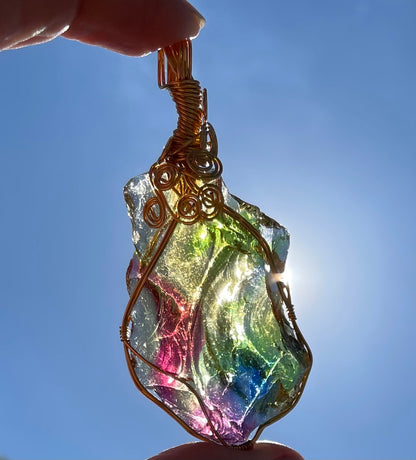 Pendentif ANDARA Arc en Ciel, rainbow pendant