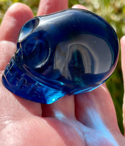 ANDARA onde de forme Crâne cristal Bleu 73 g