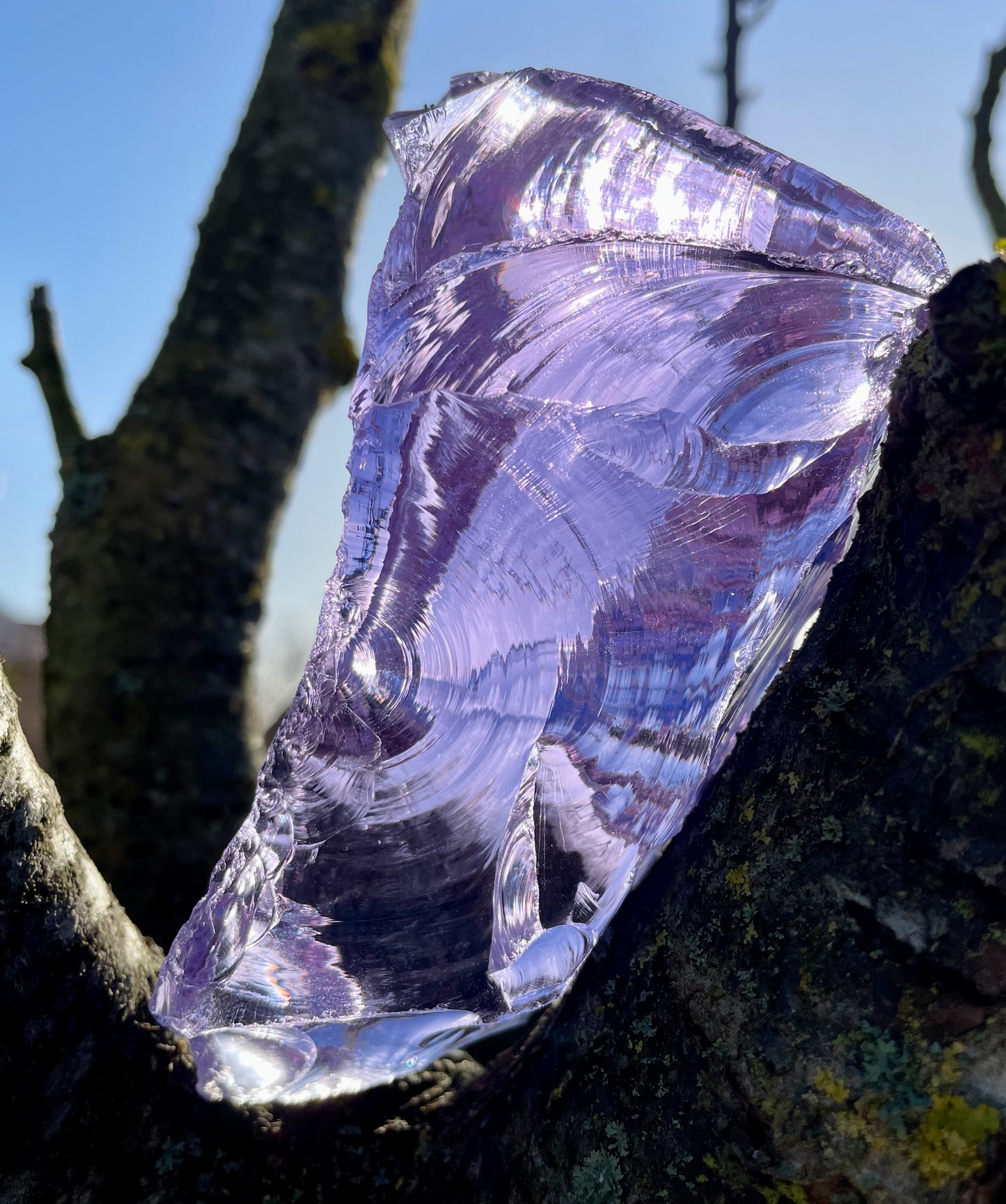Rare ANDARA ALTAR Lilac des Forêts 664 g  ~ mineral monoatomique