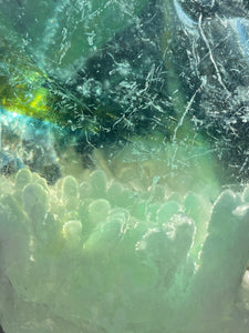 Rare ANDARA Altar atypique Aqua Ice 702 g ~  Cristal quantique 5D