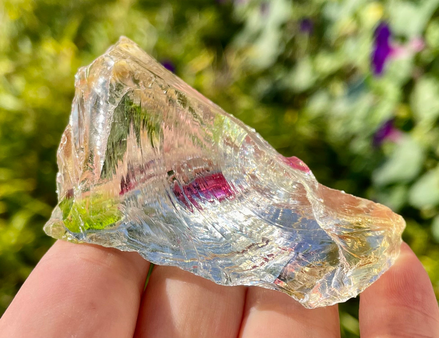 ANDARA• clear Rainbow Oracle 68 g ~ quantum 5D crystal