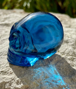 ANDARA onde de forme Crâne cristal Bleu