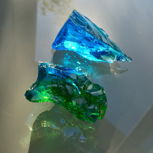 bicolored blue green andara
