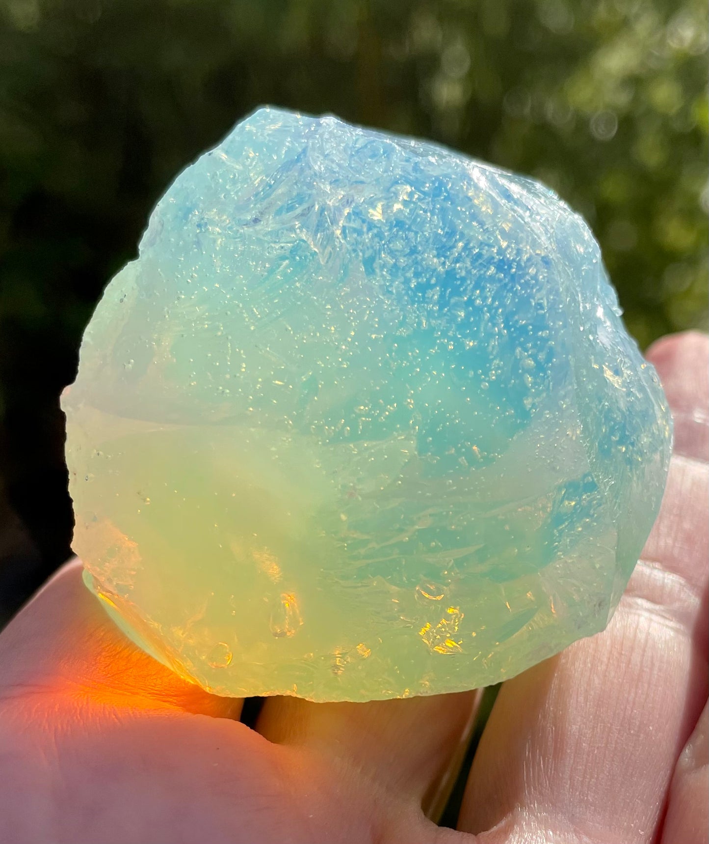 ANDARA•  Diamant Cristallin SeaFoam : Lignée des origines 154 g | Cristaux quantiques 5D